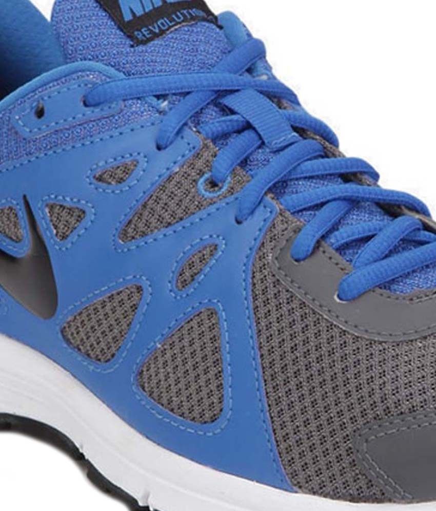 blue and grey nike shoes