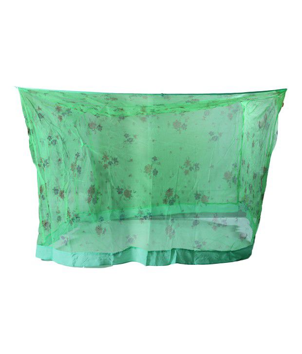    			Riddhi Mosquito Net Green Polyester Mosquito Net with Border
