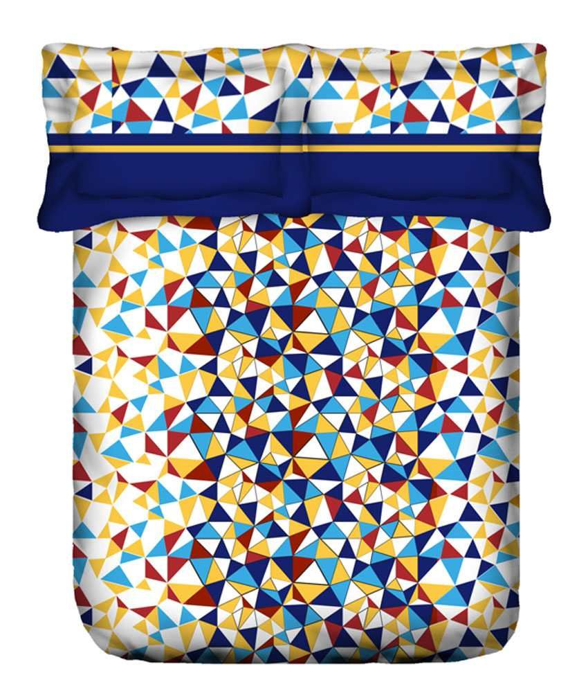 Trident Everyday Bedsheet set with 2 Pillow CoversKaliedoscopeI Buy