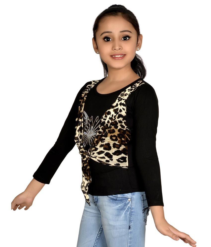 Abhira Black Tops For Girls - Buy Abhira Black Tops For Girls Online at ...