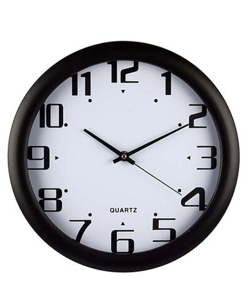 Basement Bazaar Snobish Black Wall Clock 12 Inches Buy Basement Bazaar