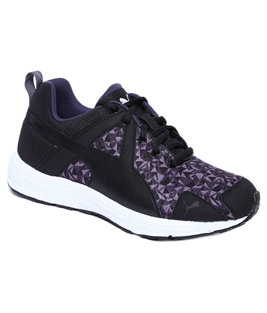 black and purple puma shoes