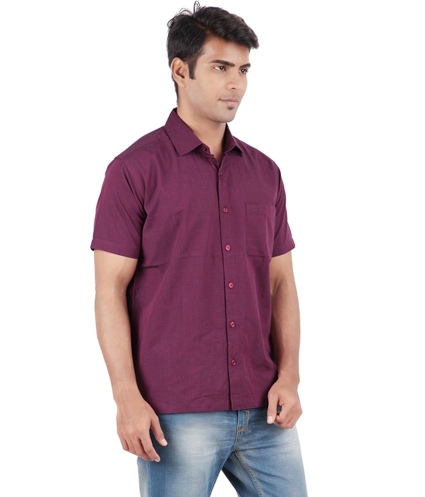 Anytime Purple Casual Shirt - Buy Anytime Purple Casual Shirt Online at ...