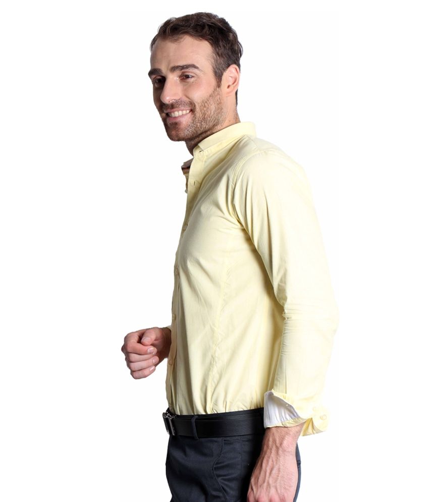 yellow formal shirt combination