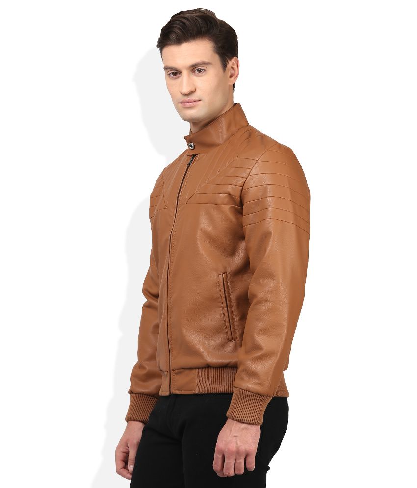 Fort Collins Brown Solid Bombar Jacket - Buy Fort Collins Brown Solid ...