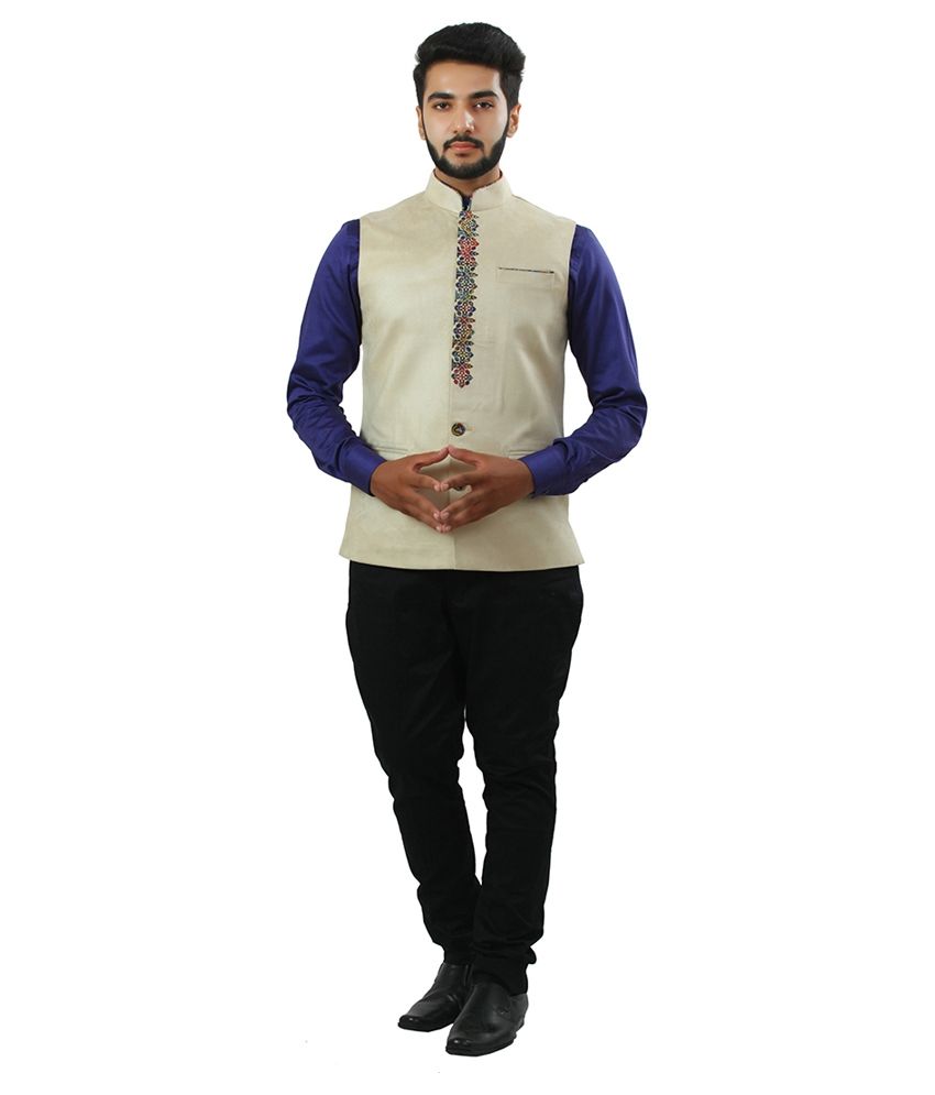 golden ethnic wear