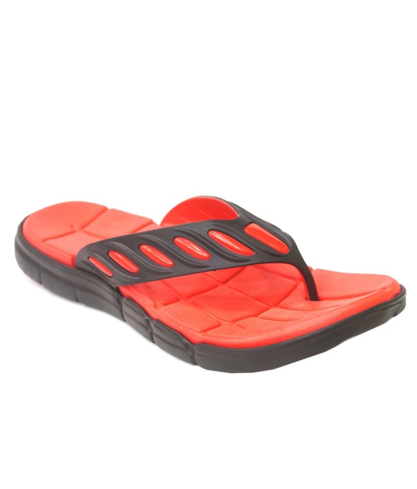 Funky Freaks Red Daily Wear Flip Flops