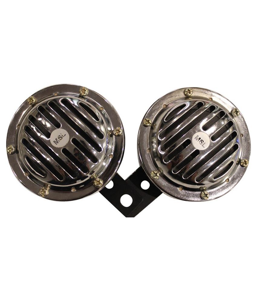 MSL Black Universal Crome Grill Horn for Two Wheeler Buy MSL Black