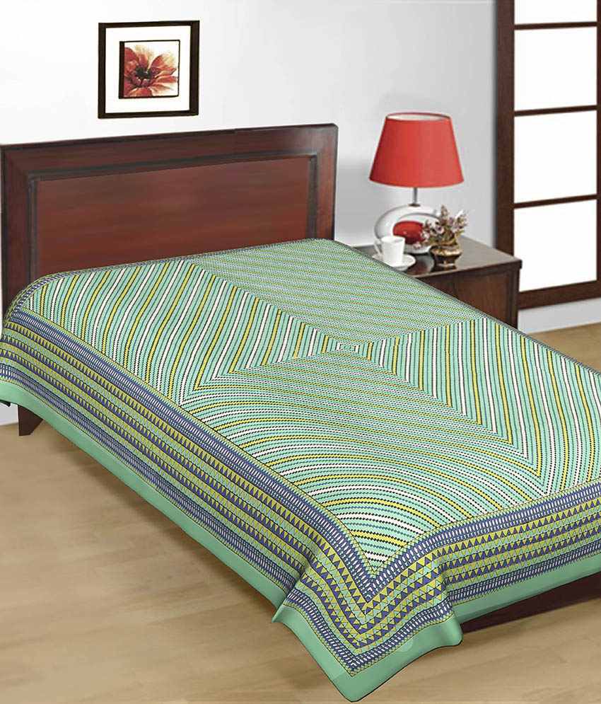     			UniqChoice 100% Cotton Jaipuri Traditonal Single Bed Sheet
