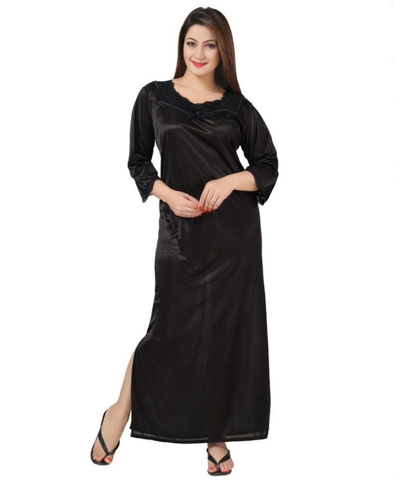 black satin night suit
