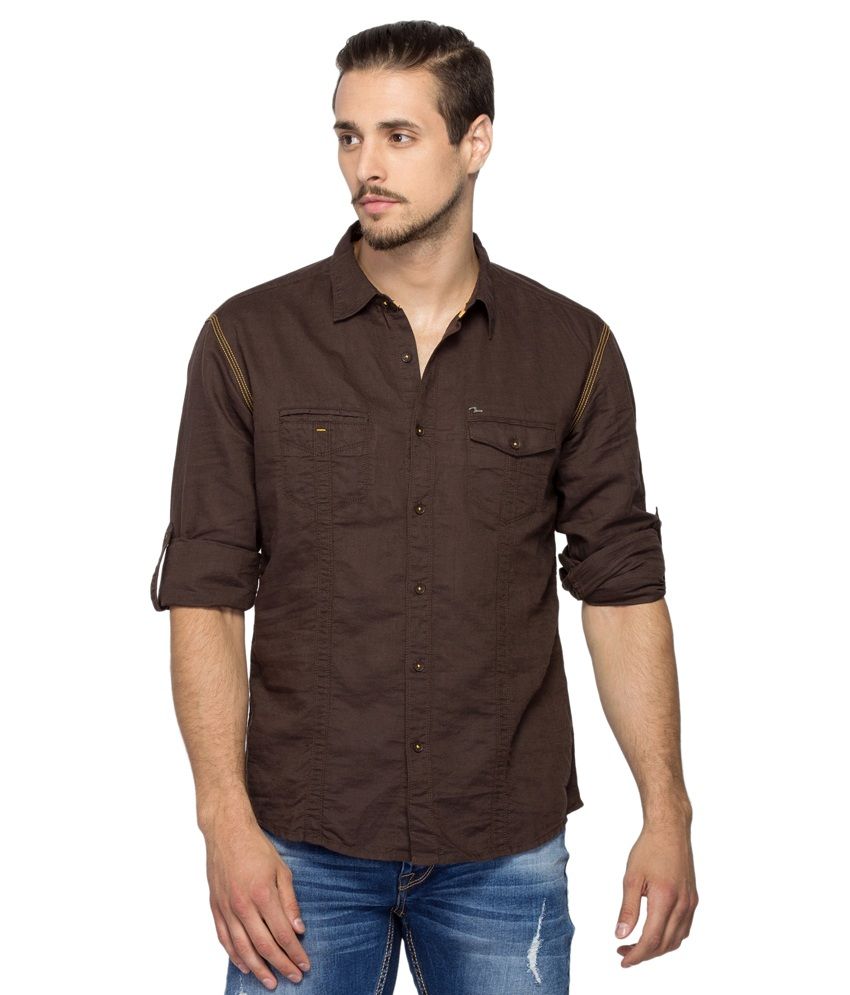 Spykar Brown Casual Shirt - Buy Spykar 