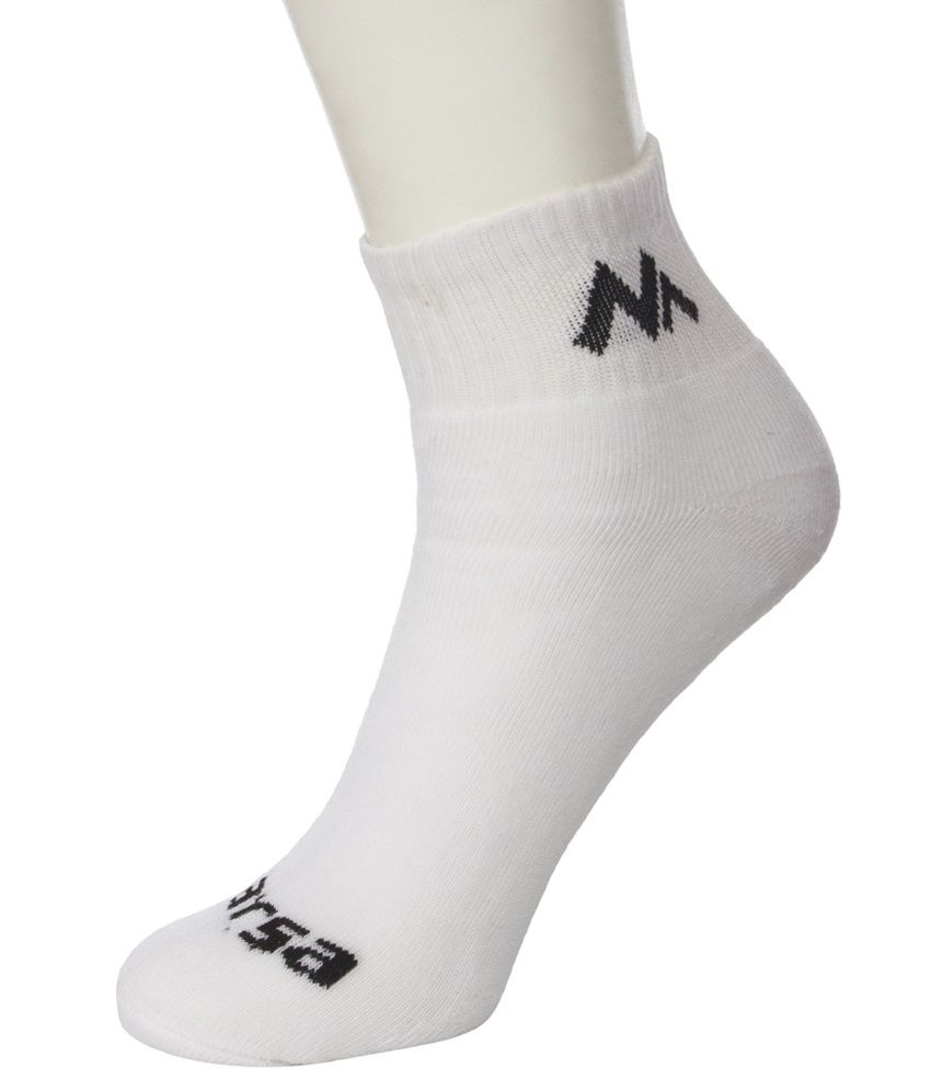 Ultimate White Cotton Ankle Length Socks Pack Of 4 Buy Online at Low