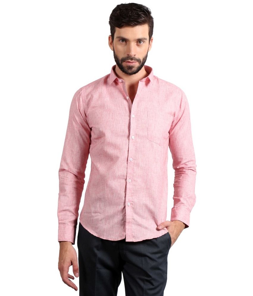 mens red formal shirt uk