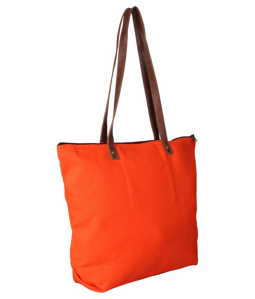 Bags For Life Orange Canvas Cloth Tote Bag - Buy Bags For Life Orange ...