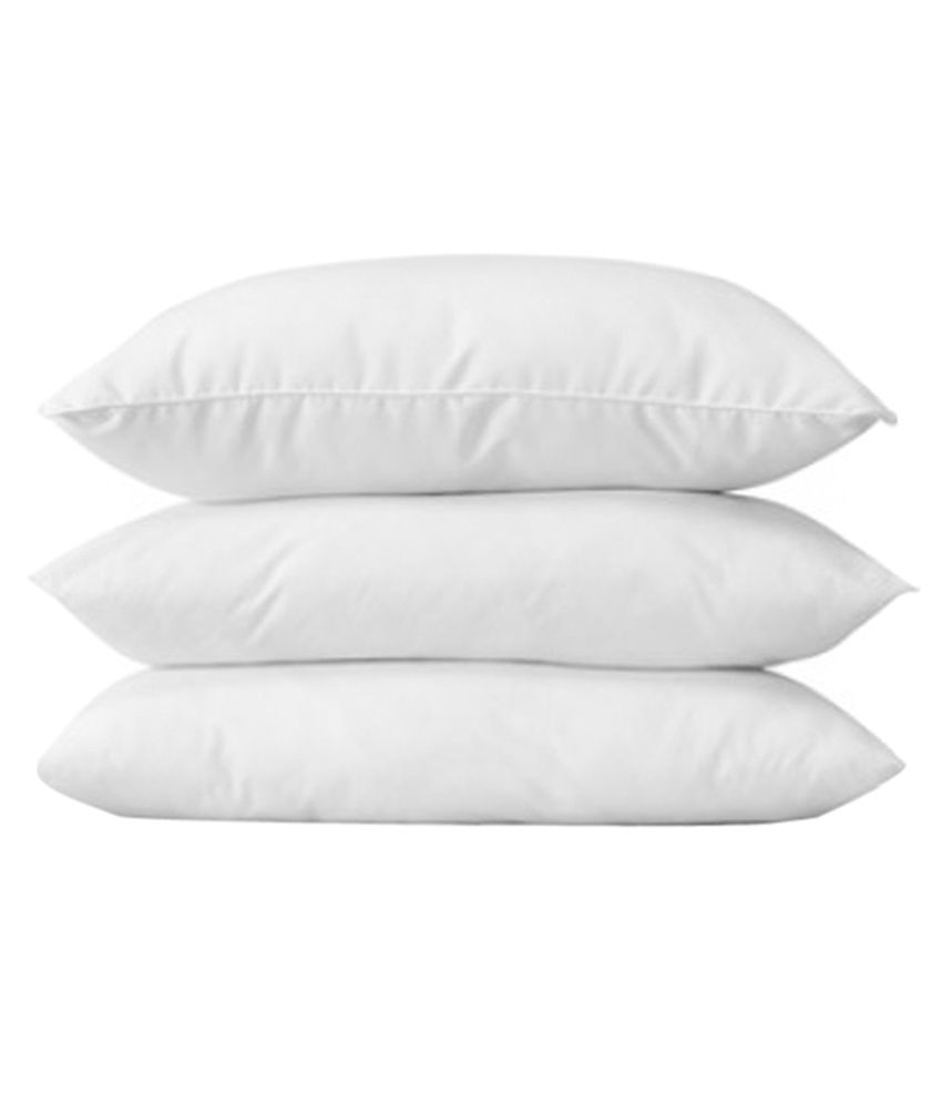     			Tanishka Fabs White Cotton Special Pillows Set Of 3