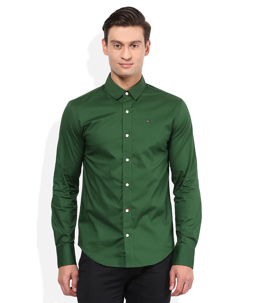 tommy hilfiger shirt green