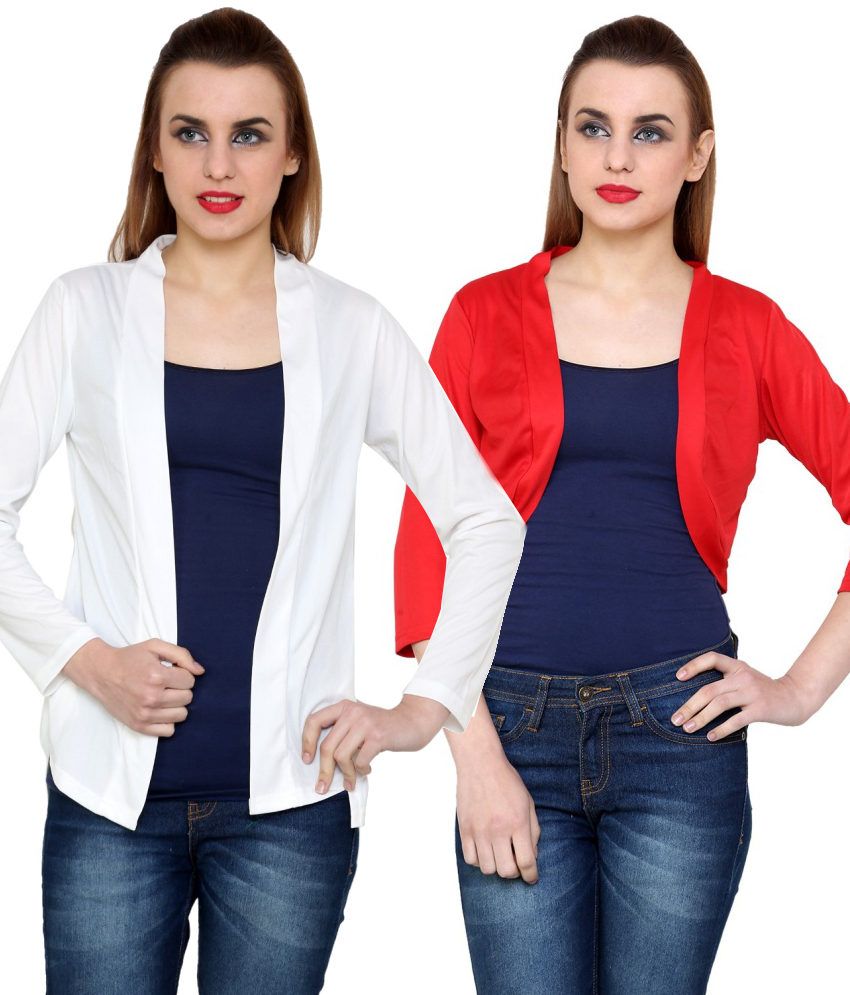 red shrug new look