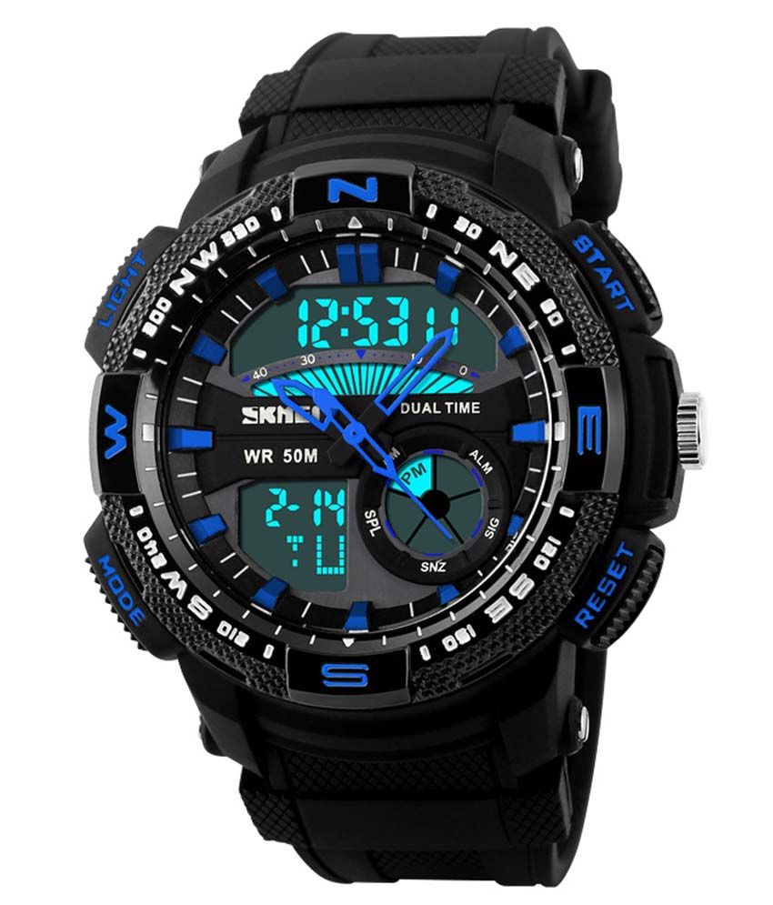 Dial Analog-Digital Casual Watch - Buy Skmei Black Round Dial Analog 