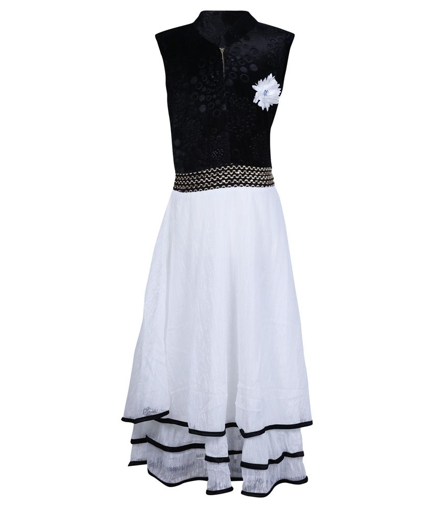 black and white frock design
