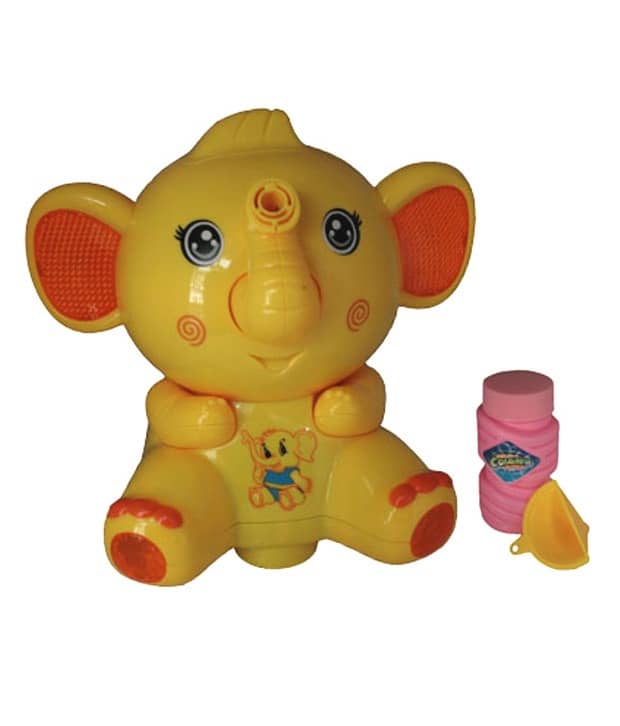 Adraxx Kids Elephant Bubble Blower Toy With Light And Sound-Yellow