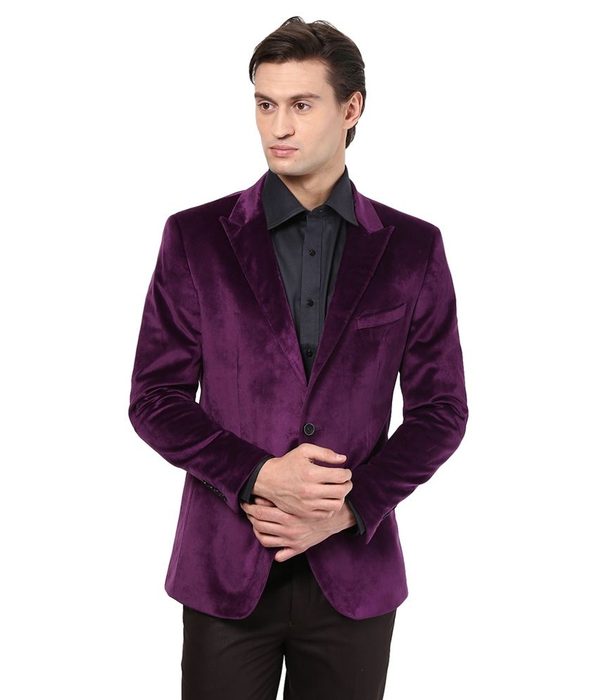 purple velvet coat