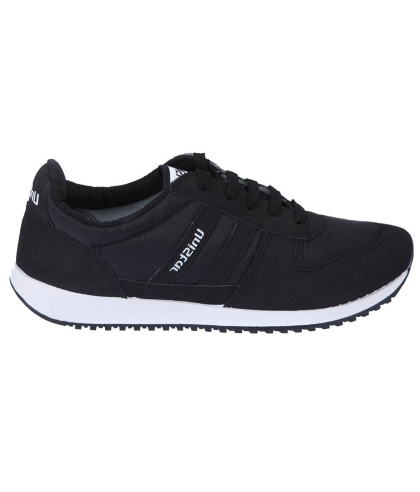 UniStar Sturdy Black Sport Shoes - Buy 