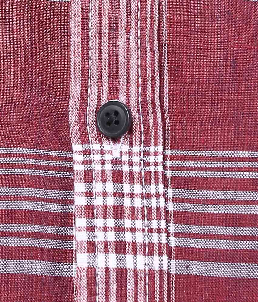 maroon checkered dress shirt