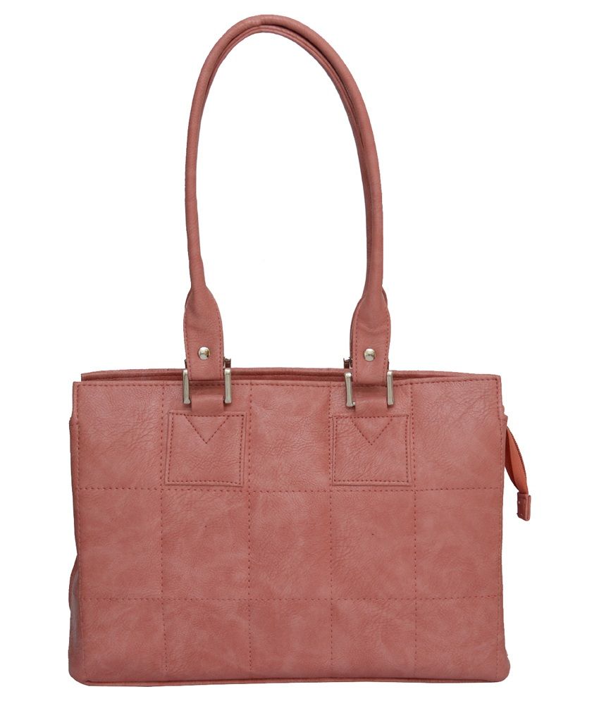 pink hobo leather handbag