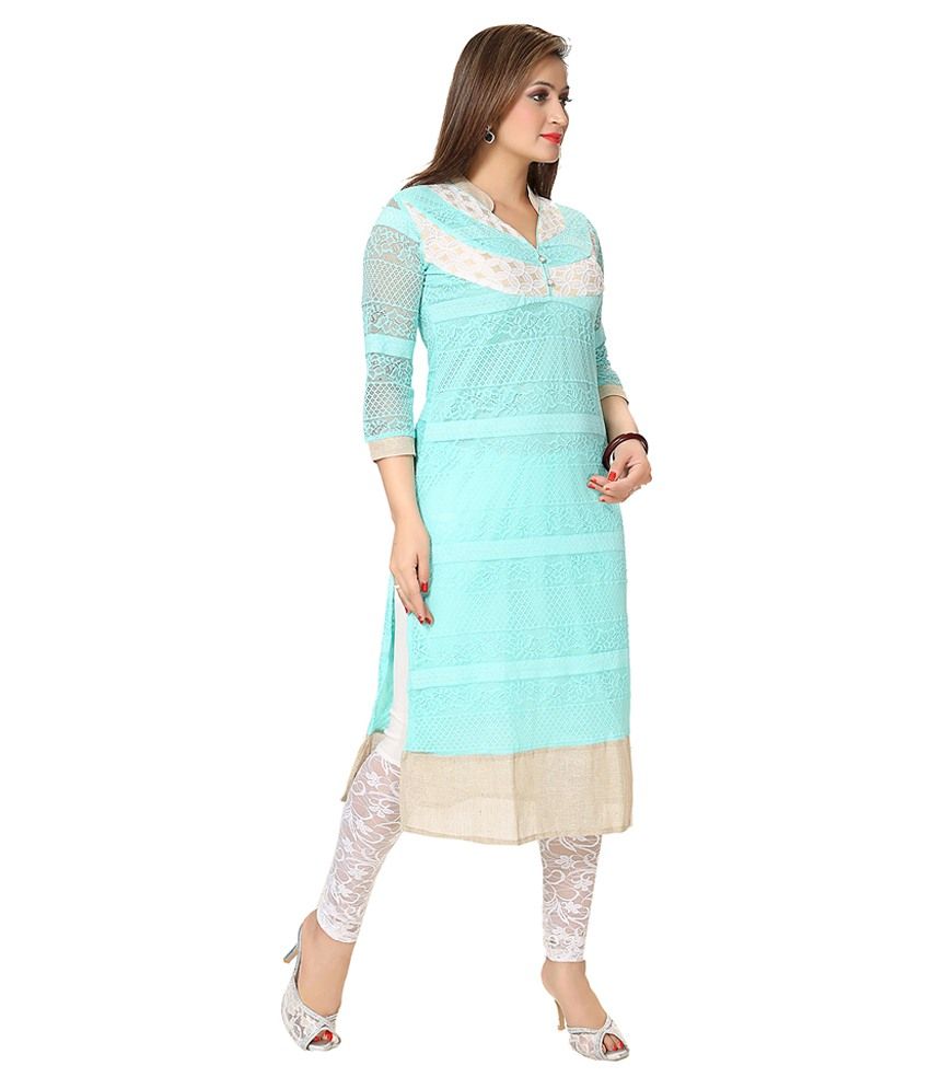 Kaira Blue Net Kurti - Buy Kaira Blue Net Kurti Online at Best Prices in  India on Snapdeal