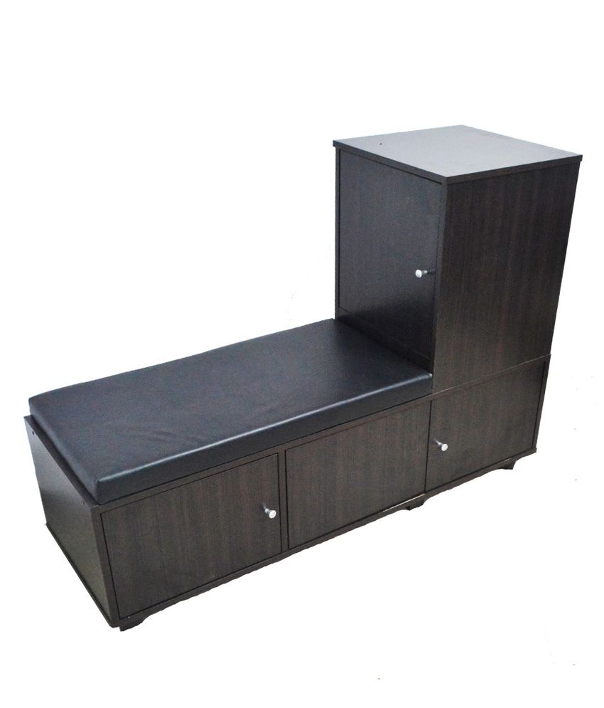 Eros Wood Furniture Cushioned Seat With Shoe Rack Storage Cabinet Buy Eros Wood Furniture Cushioned Seat With Shoe Rack Storage Cabinet Online At Best Prices In India On Snapdeal