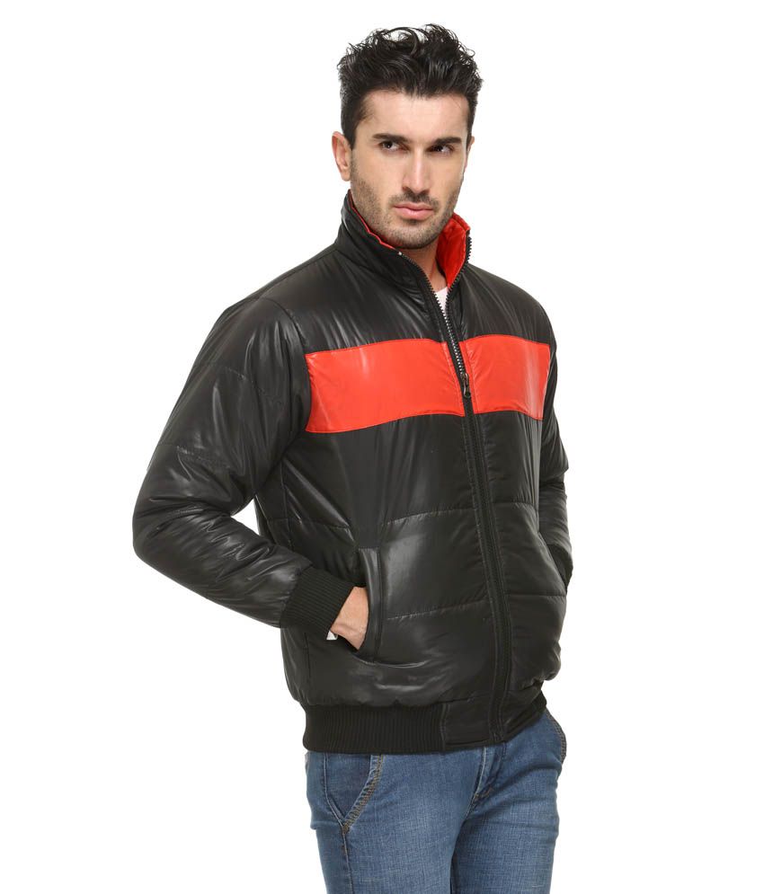 TSX Combo of Black Full Sleeves Quilted & Bomber Jacket With Polo T