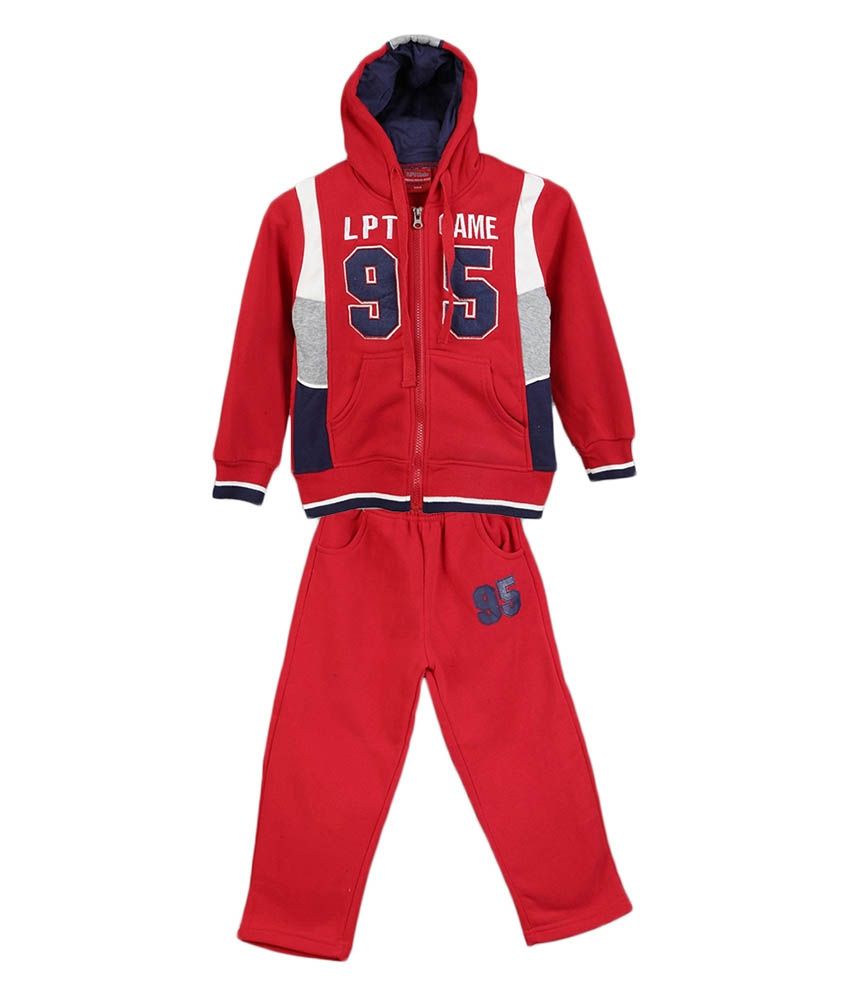 boys red tracksuit bottoms