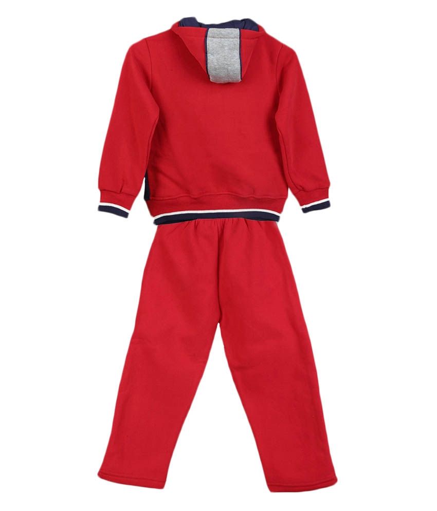 boys red tracksuit bottoms