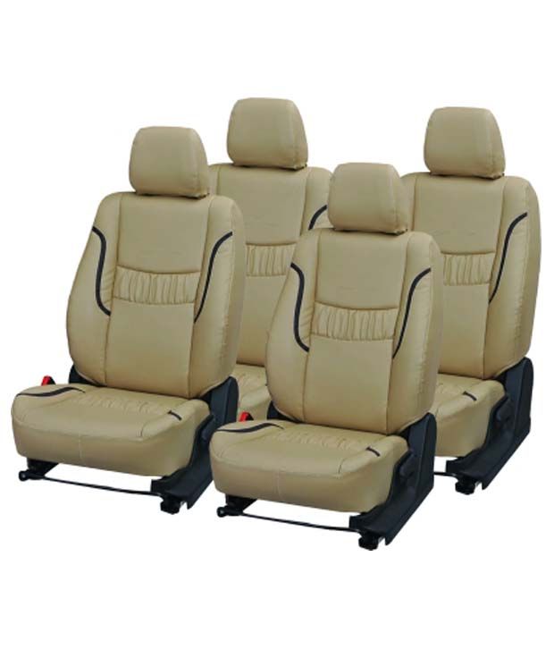 Elaxa PULeatherite Car Seat Cover For Hyundai Santro Xing Beige Buy
