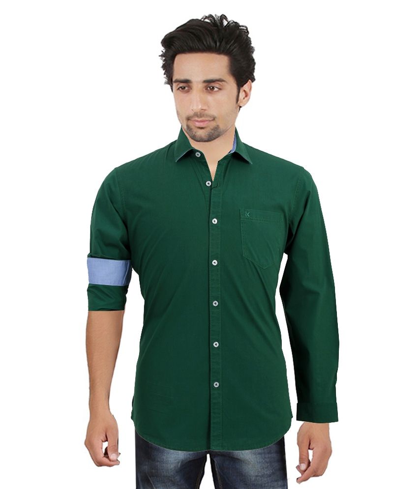 green formal shirt combination