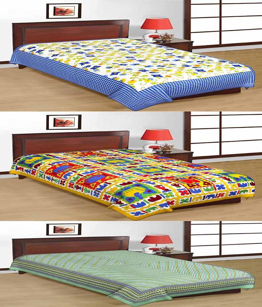     			Uniqchoice Cotton 3 Single Bedsheets ( x )