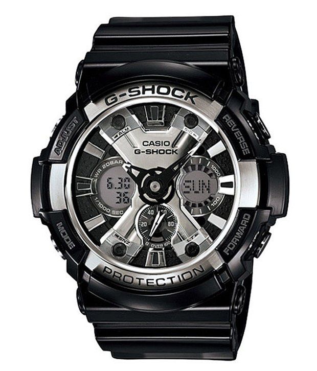 Casio G-Shock Black & Silver series GA-200BW-1ADR (G383) Men's Watch ...