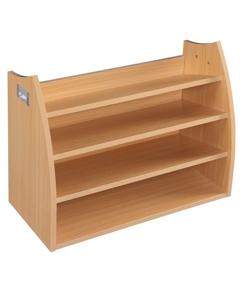 4 Layer Wooden Shoe Rack in Natural Finish - Buy 4 Layer 