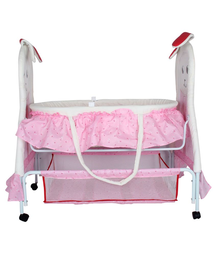 Fabseasons Pink & White Baby Cradle Buy Fabseasons Pink & White Baby