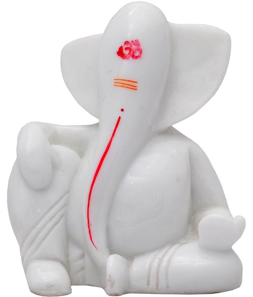 Gharonda White Marble Ganesha Idol Buy Gharonda White Marble Ganesha