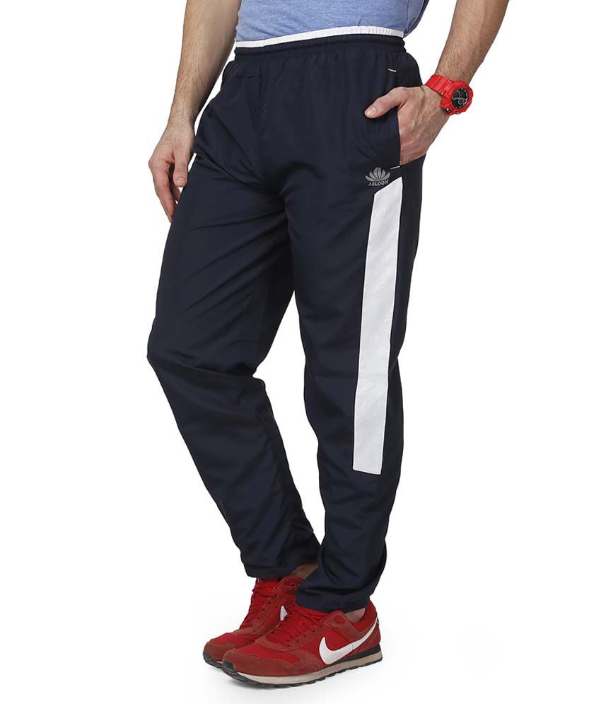 Abloom Navy Polyester Trackpant - Buy Abloom Navy Polyester Trackpant ...