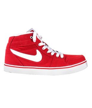 nike red high ankle shoes