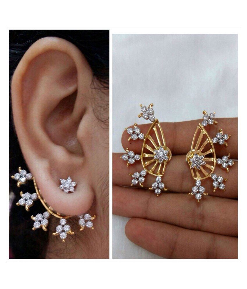 Jdx Golden Alloy Ear cuffs Buy Jdx Golden Alloy Ear cuffs Online at Best Prices in India on