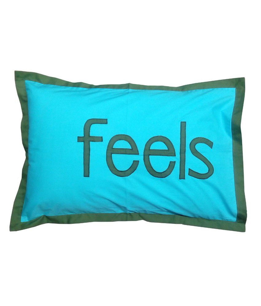     			Hugs'n'Rugs - Regular Blue Cotton Pillow Covers 60*40 ( Pack of 1 )