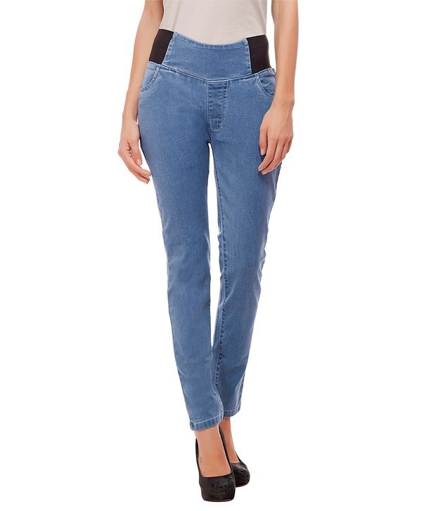 purple feather jeans