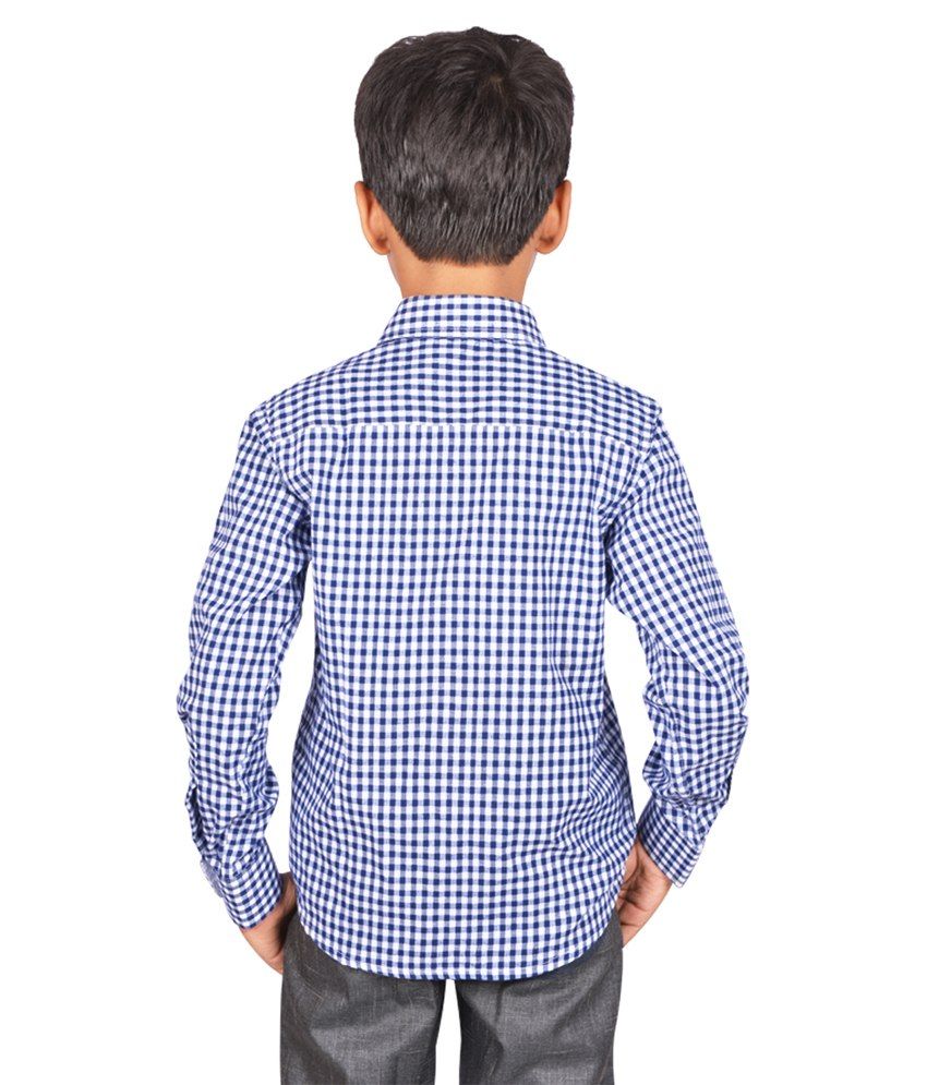 sky blue checks shirt