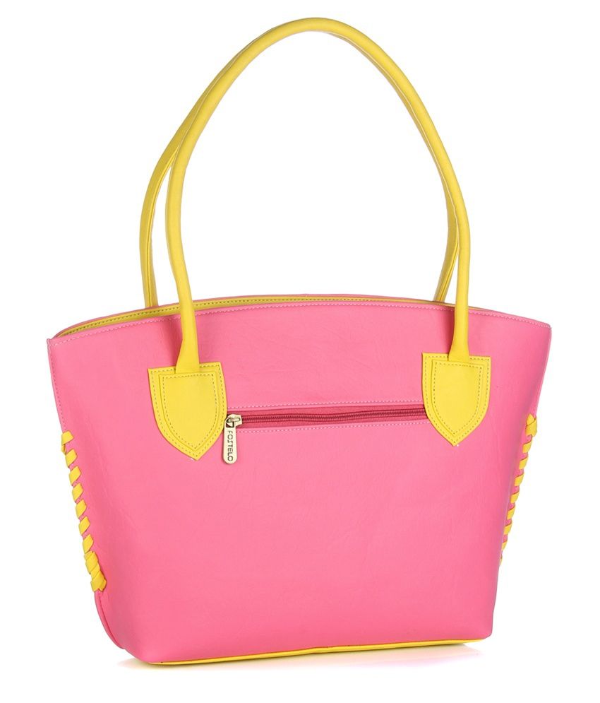 neon pink shoulder bag