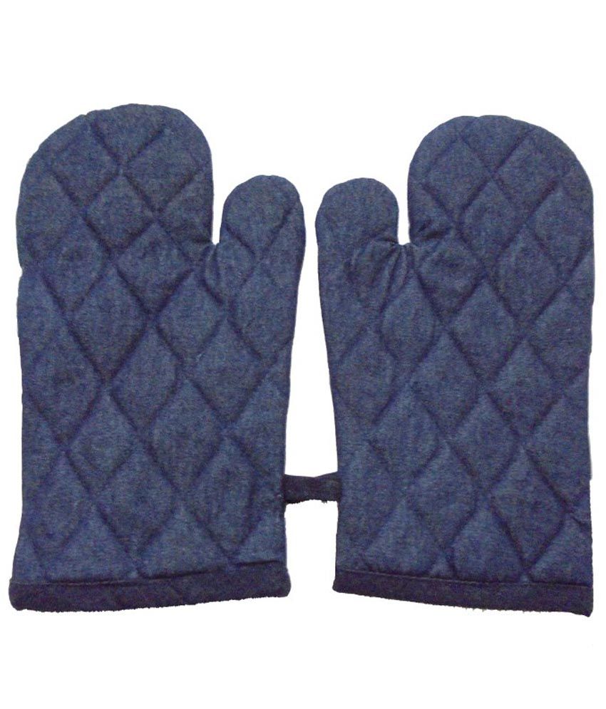     			Tidy Blue Cotton Mittens - Set Of 2