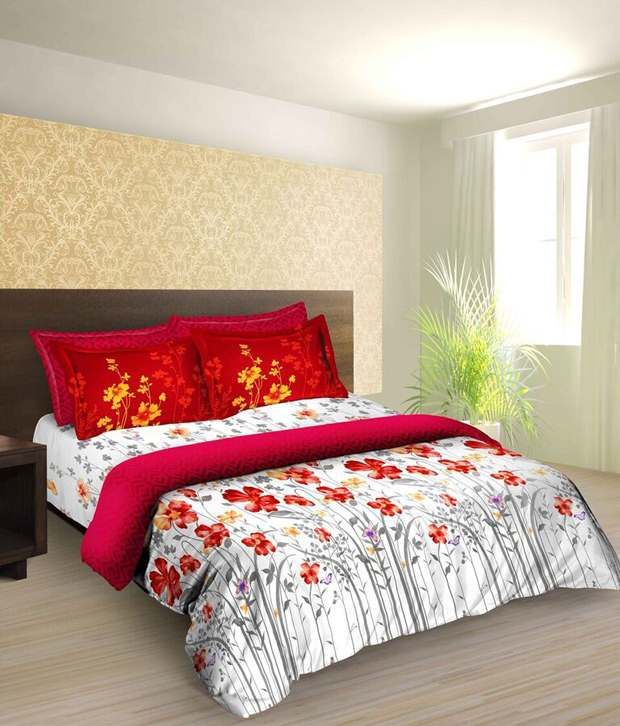 Tangerine White Maroon Tangy Gold Floral Single Comforter Buy Tangerine White Maroon Tangy Gold Floral Single Comforter Online At Low Price Snapdeal