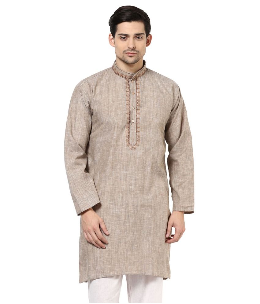 Yepme Grey Blended Cotton Kurta - Buy Yepme Grey Blended Cotton Kurta ...